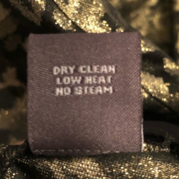 Donna Ricco Black Gold Sleeveless Dress A Line Empire Metallic Women's Size 8 - Picture 10 of 12